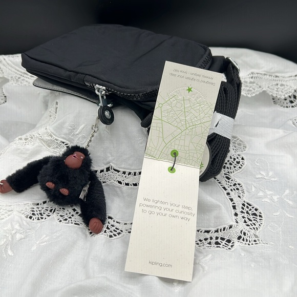 Kipling NWT Black Nylon Crossbody Travel Lightweight Purse (P0012) - Picture 10 of 10